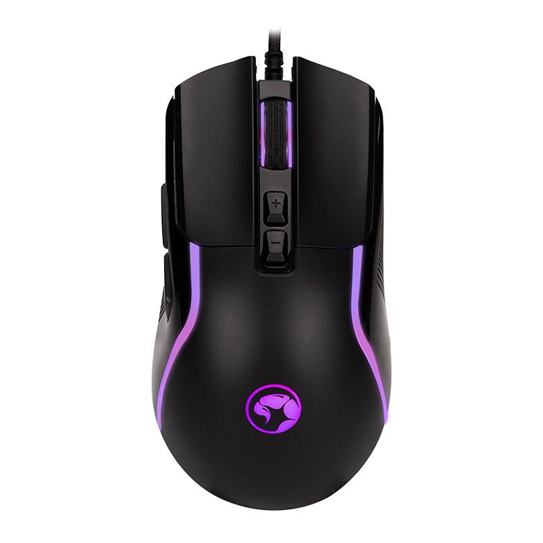 Mouse Gamer Marvo M292, RGB, 8000DPI, 7 Botoes, Preto, M292-BK