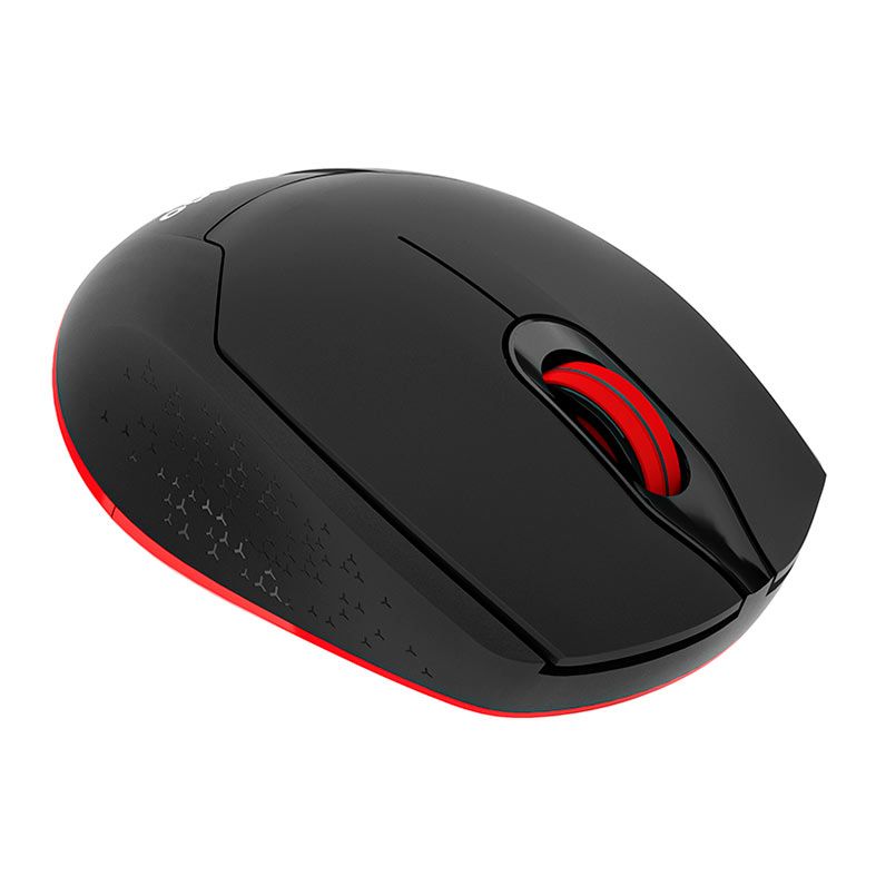 Mouse Aigo M33, 1600DPI, 3 Botoes, Bluetooth, Preto e Vermelho, M33 BLACK E RED