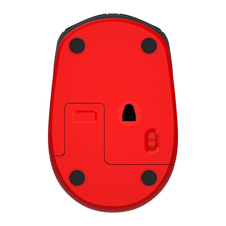 Mouse Aigo M33, 1600DPI, 3 Botoes, Bluetooth, Preto e Vermelho, M33 BLACK E RED