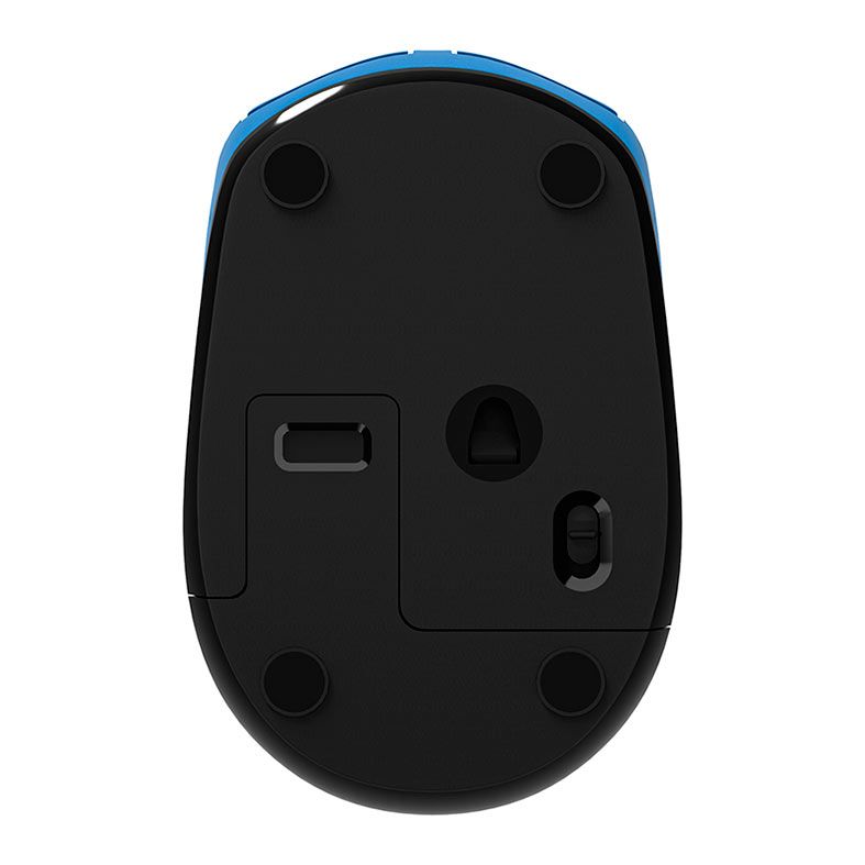 Mouse Aigo M33, 1600DPI, 3 Botoes, Bluetooth, Azul e Preto, M33 BLUE E BLACK