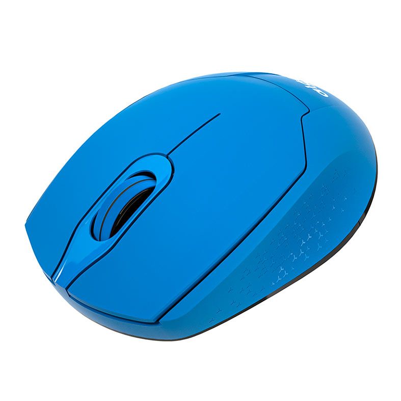 Mouse Aigo M33, 1600DPI, 3 Botoes, Bluetooth, Azul e Preto, M33 BLUE E BLACK