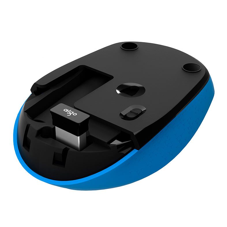 Mouse Aigo M33, 1600DPI, 3 Botoes, Bluetooth, Azul e Preto, M33 BLUE E BLACK