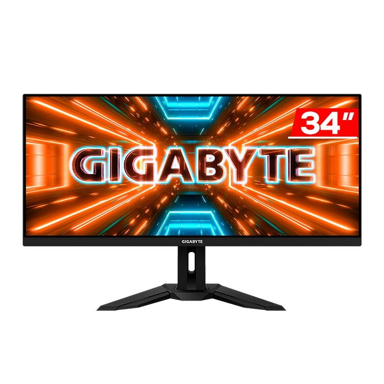 Monitor Gamer Gigabyte M34WQ, 34 Pol, IPS, WQHD, 1ms, 144Hz, FreeSync Premium, HDMI/DP, M34WQ