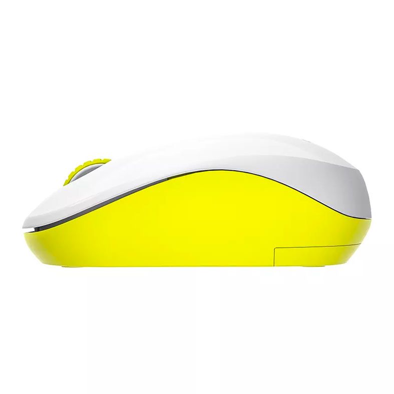 Mouse Aigo M35, 1600 DPI, 3 Botoes, Bluetooth, Branco e Amarelo, M35 WHITE E YELLOW