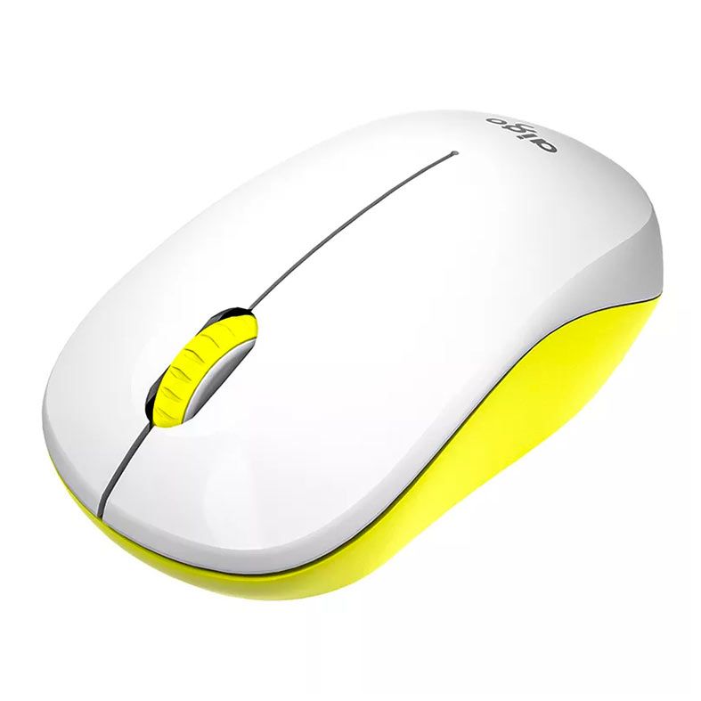 Mouse Aigo M35, 1600 DPI, 3 Botoes, Bluetooth, Branco e Amarelo, M35 WHITE E YELLOW