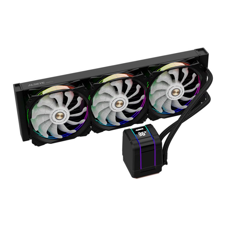 Water Cooler Alseye M360 Plus, ARGB, 360mm, Preto, M360-PLUSBK