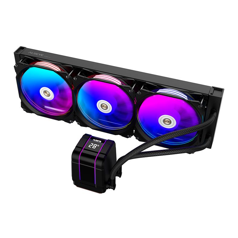 Water Cooler Alseye M360 Plus, ARGB, 360mm, Preto, M360-PLUSBK