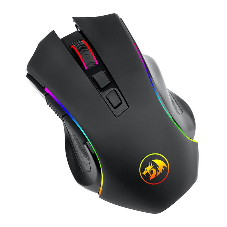 Mouse Gamer Redragon Griffin, RGB, 8000DPI, 7 Botoes, Wireless, Preto, M602-KS-V2