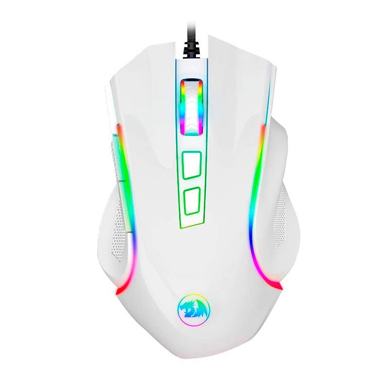 Mouse Gamer Redragon Griffin Lunar White RGB 7200DPI, M607W