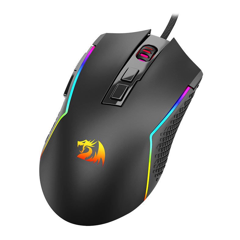 Mouse Gamer Redragon Trident Lite, RGB, 8000DPI, 7 Botoes, Preto, M613-RGB