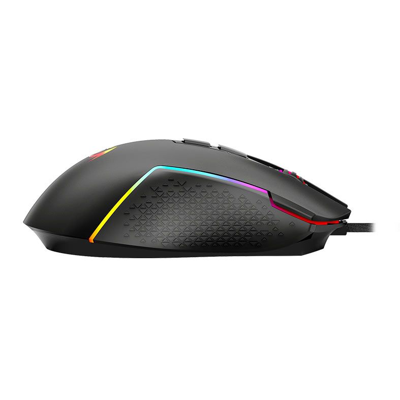 Mouse Gamer Redragon Trident Lite, RGB, 8000DPI, 7 Botoes, Preto, M613-RGB