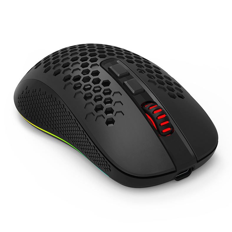 Mouse Redragon Hana, RGB, 7200DPI, 7 Botoes, Wireless, Preto, M694-RGB