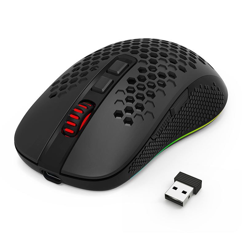 Mouse Redragon Hana, RGB, 7200DPI, 7 Botoes, Wireless, Preto, M694-RGB