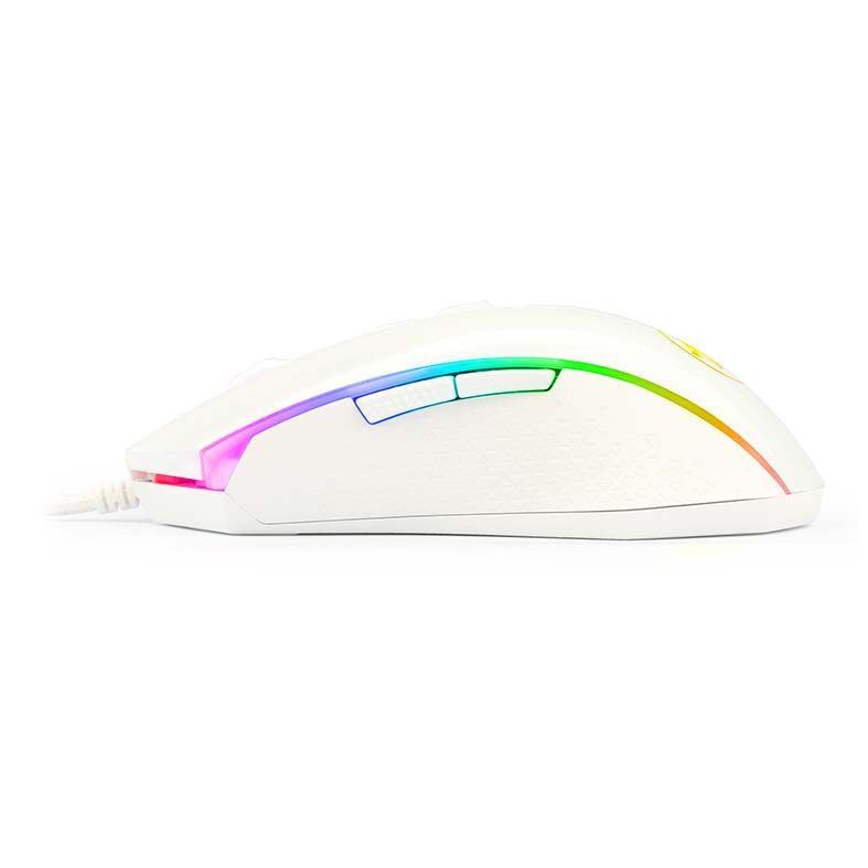 Mouse Gamer Redragon Memeanlion Lunar White RGB 10000DPI, M710W-RGB