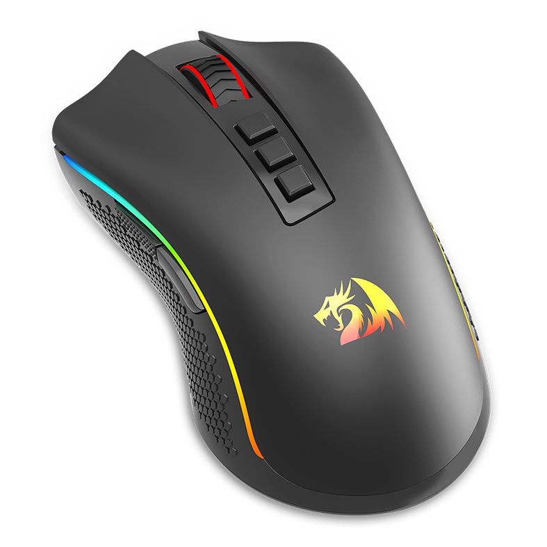 Mouse Gamer Redragon Cobra Pro, Wireless, RGB, 16000 DPI, 8 Botoes, Preto, M711-PRO