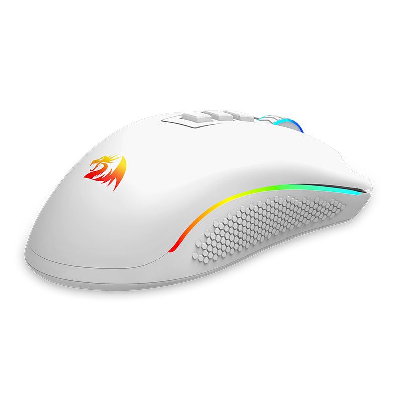 Mouse Redragon Cobra Pro, RGB, 16000DPI, 8 Botoes, Wireless, Branco, M711W-PRO