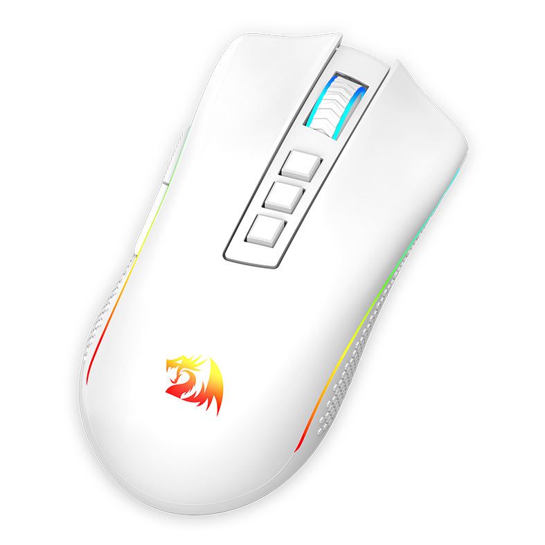Mouse Redragon Cobra Pro, RGB, 16000DPI, 8 Botoes, Wireless, Branco, M711W-PRO
