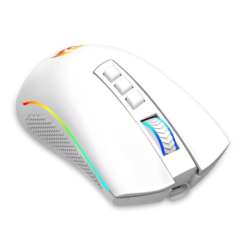 Mouse Redragon Cobra Pro, RGB, 16000DPI, 8 Botoes, Wireless, Branco, M711W-PRO