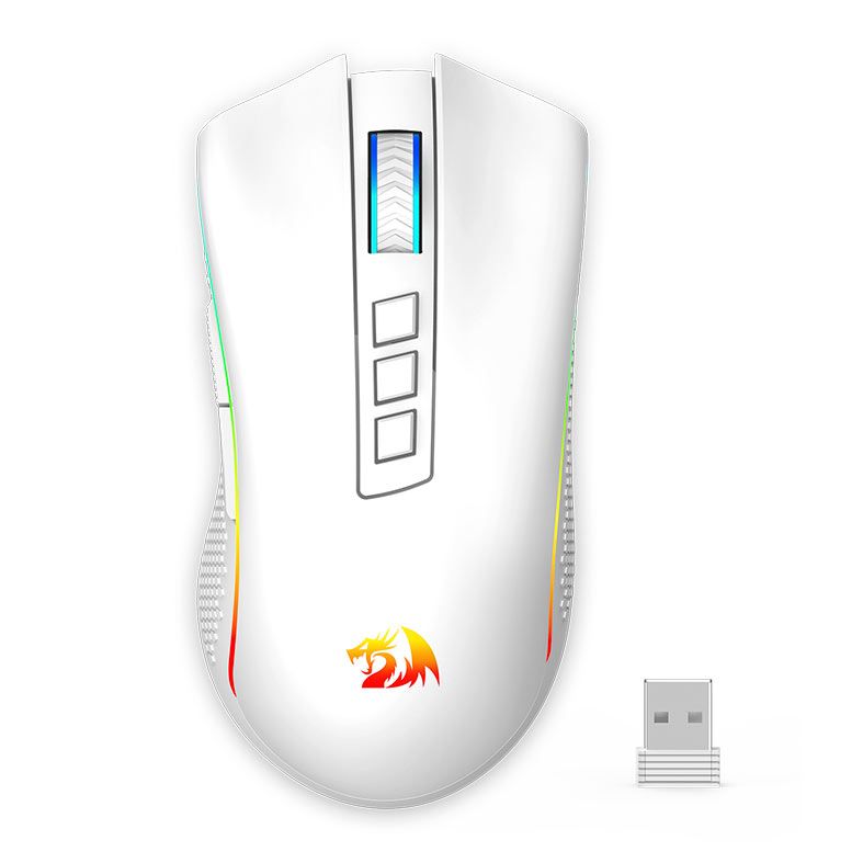 Mouse Redragon Cobra Pro, RGB, 16000DPI, 8 Botoes, Wireless, Branco, M711W-PRO