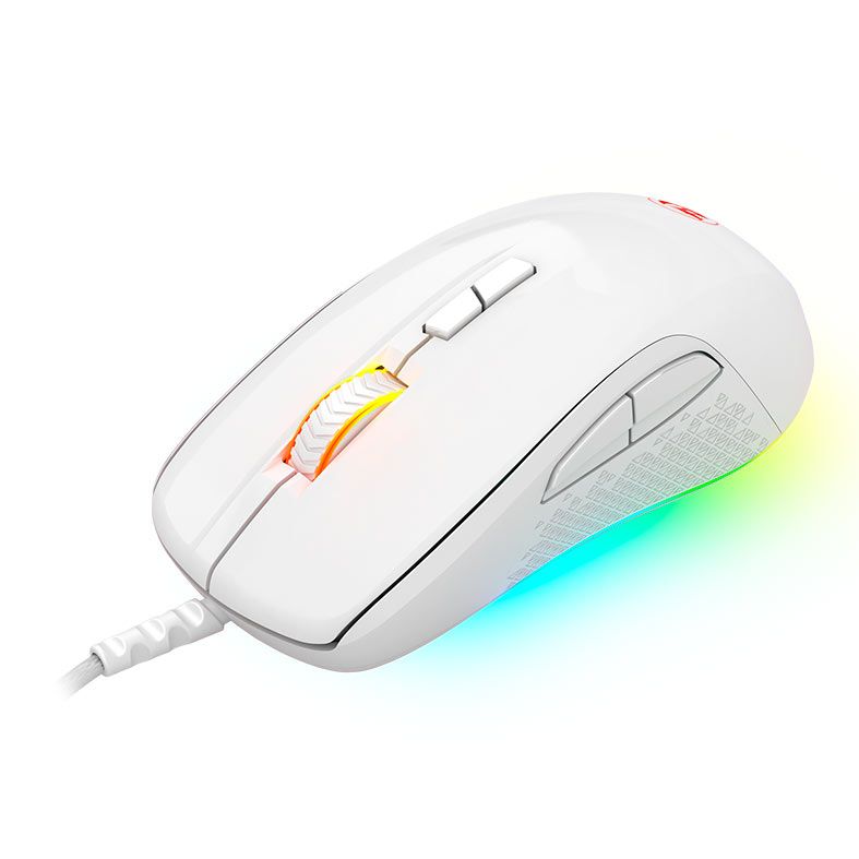 Mouse Gamer Redragon Stormrage, RGB, 10000DPI, 7 Botoes, Branco, M718W-RGB