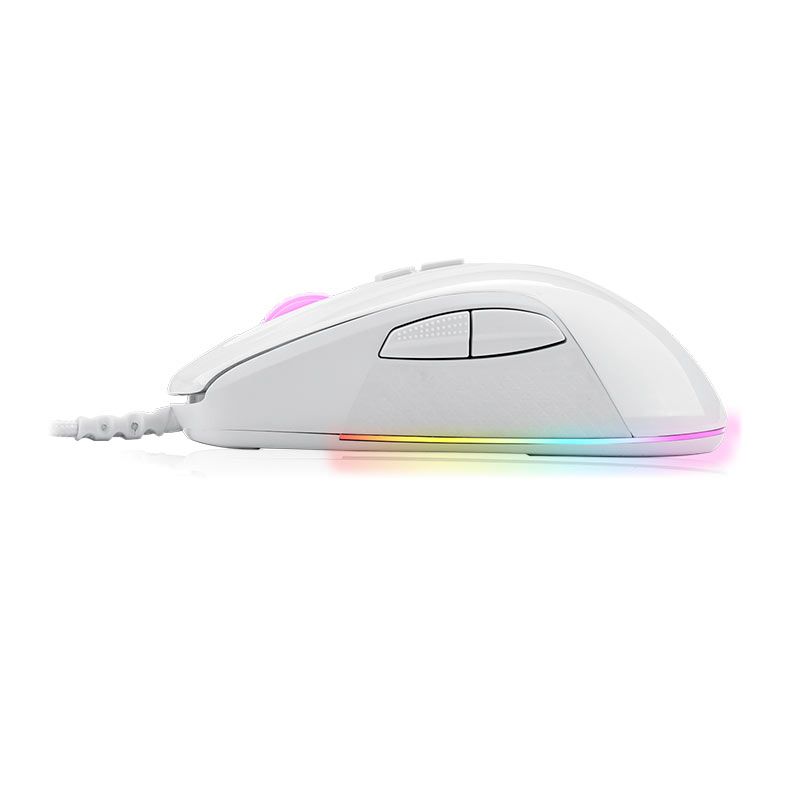 Mouse Gamer Redragon Stormrage, RGB, 10000DPI, 7 Botoes, Branco, M718W-RGB