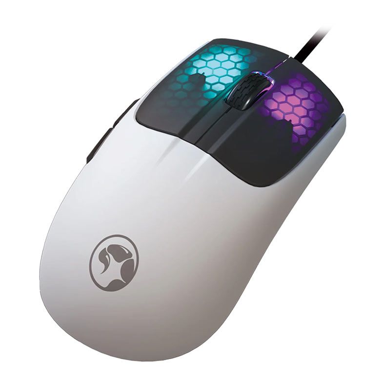 Mouse Gamer Marvo M727, RGB, USB, 12000DPI, 6 Botoes, Branco, M727