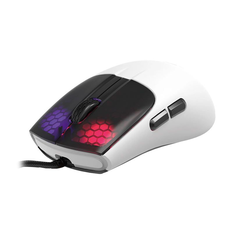 Mouse Gamer Marvo M727, RGB, USB, 12000DPI, 6 Botoes, Branco, M727