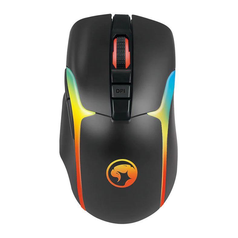 Mouse Gamer Marvo M729W PRO, RGB, Wireless, 7 Botoes, Preto, M729W-PRO