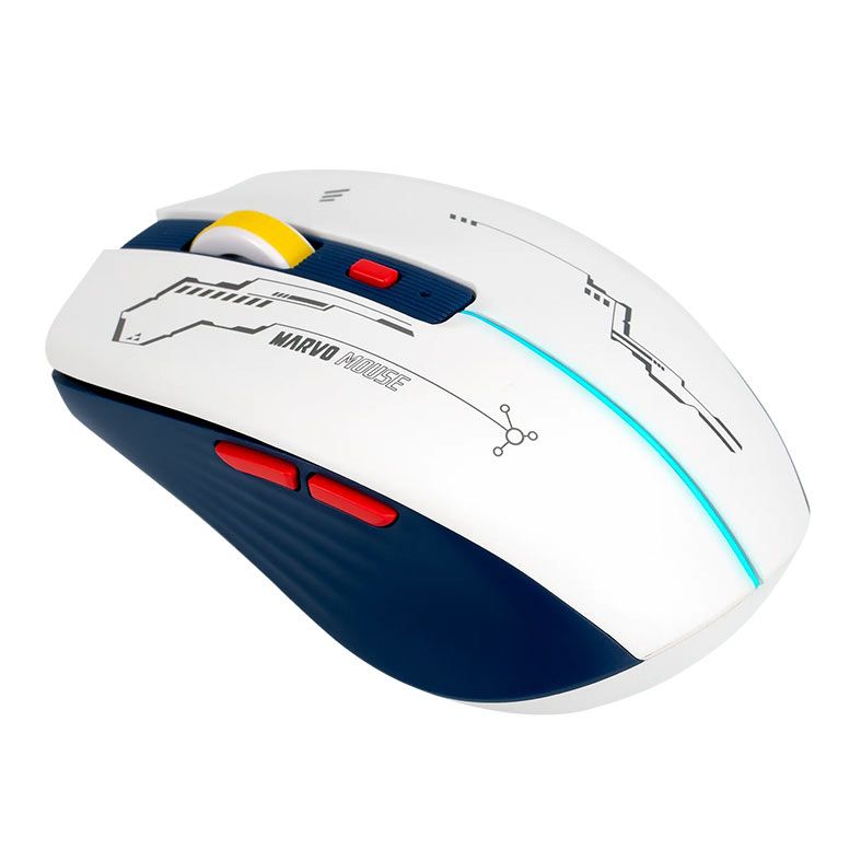 Mouse Gamer Marvo M796W Scorpion, Wireless, 3200DPI, 6 Botoes, Branco, M796W