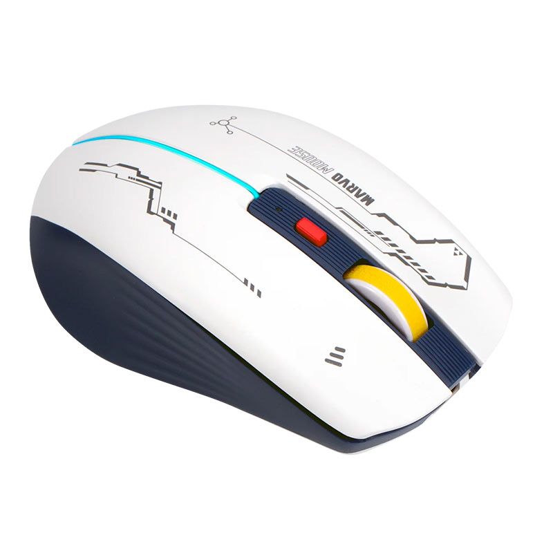 Mouse Gamer Marvo M796W Scorpion, Wireless, 3200DPI, 6 Botoes, Branco, M796W