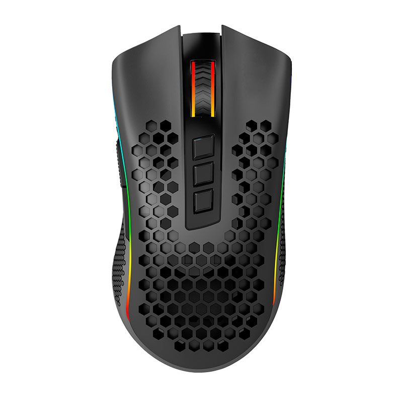 Mouse Gamer Redragon Storm Pro, RGB, Wireless, 16000Dpi, 8 Botoes, Preto, M808-KS