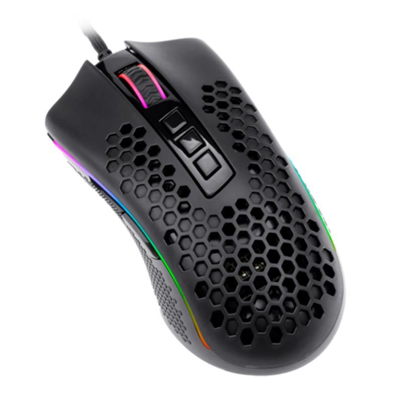 Mouse Gamer Redragon Storm RGB 12400DPI Preto, M808-RGB