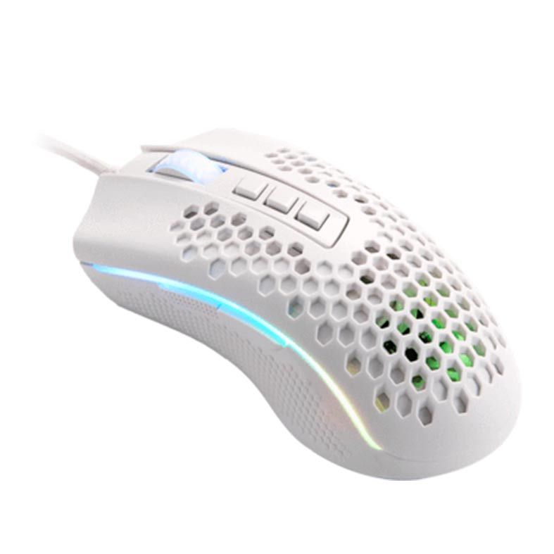 Mouse Gamer Redragon Storm Lunar White RGB 12400DPI, M808W-RGB