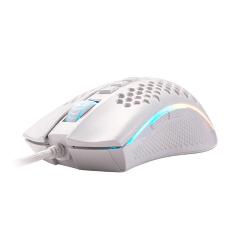 Mouse Gamer Redragon Storm Lunar White RGB 12400DPI, M808W-RGB