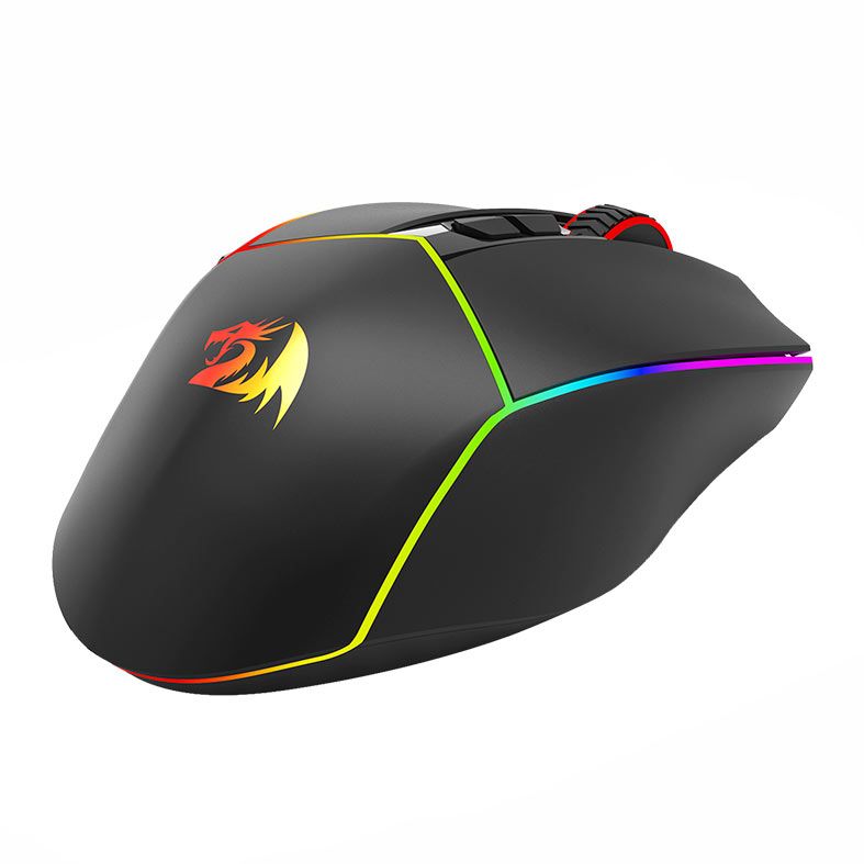 Mouse Gamer Redragon Axe Pro M814, RGB, 8000DPI,  8 Botoes, Preto, M814RGB-PRO