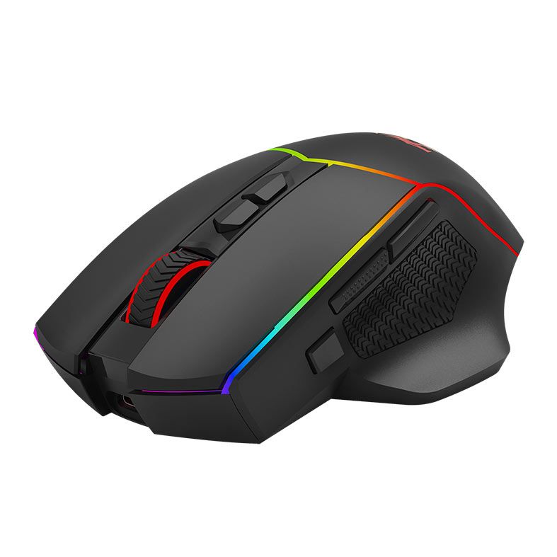 Mouse Gamer Redragon Axe Pro M814, RGB, 8000DPI,  8 Botoes, Preto, M814RGB-PRO