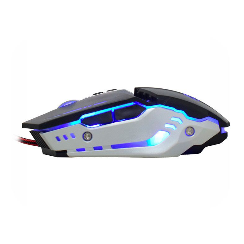 Mouse Gamer K-MEX M900, Rainbow, 3200DPI, 7 Botoes, Preto e Prata, M9000US0001CB0X