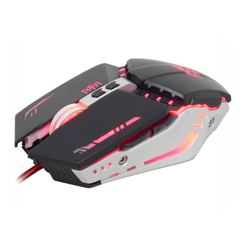 Mouse Gamer K-MEX M900, Rainbow, 3200DPI, 7 Botoes, Preto e Prata, M9000US0001CB0X
