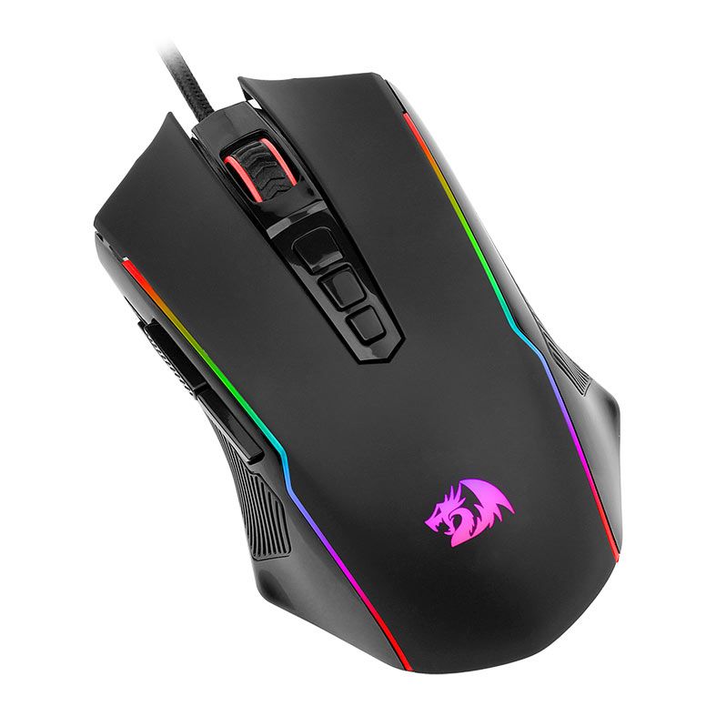 Mouse Gamer Redragon Ranger Basic, RGB, 8000DPI, 9 Botoes, USB, Preto, M910-K