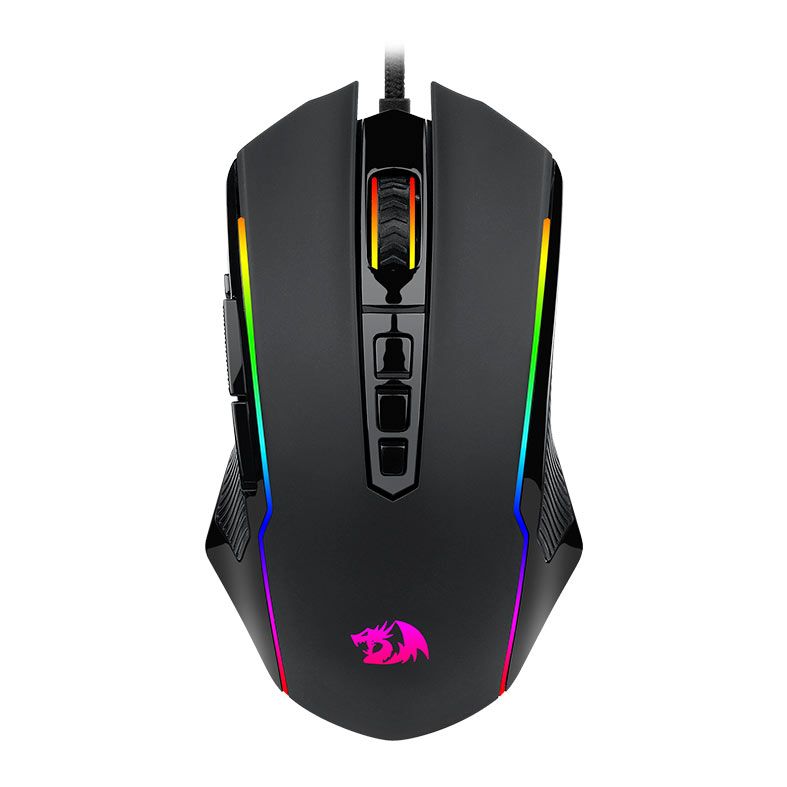 Mouse Gamer Redragon Ranger Basic, RGB, 8000DPI, 9 Botoes, USB, Preto, M910-K
