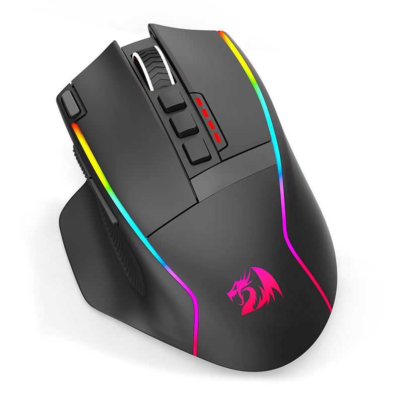 Mouse Gamer Redragon Swain, RGB, 16000DPI, 9 Botoes, Wireless, Preto, M915RGB-WL