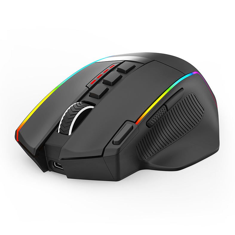 Mouse Gamer Redragon Swain, RGB, 16000DPI, 9 Botoes, Wireless, Preto, M915RGB-WL