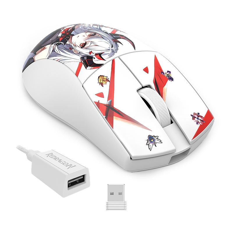 Mouse Gamer Redragon K1ng Pro, 26000DPI, 5 Botoes, Wireless, Branco, M916AK-PRO