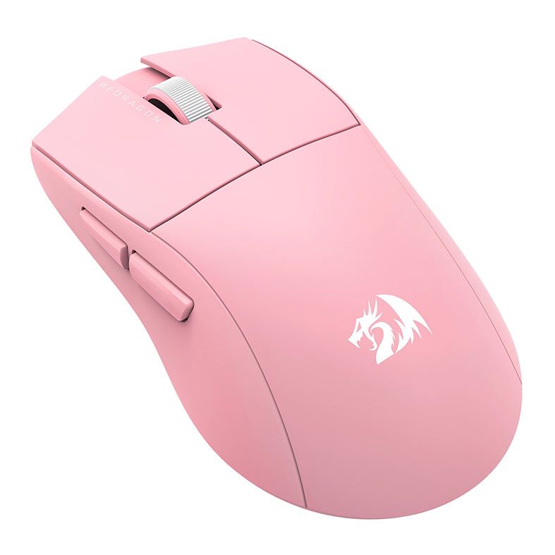 Mouse Gamer Redragon King Pro, 26000DPI, 5 Botoes, Wireless, Rosa, M916P-PRO-1K