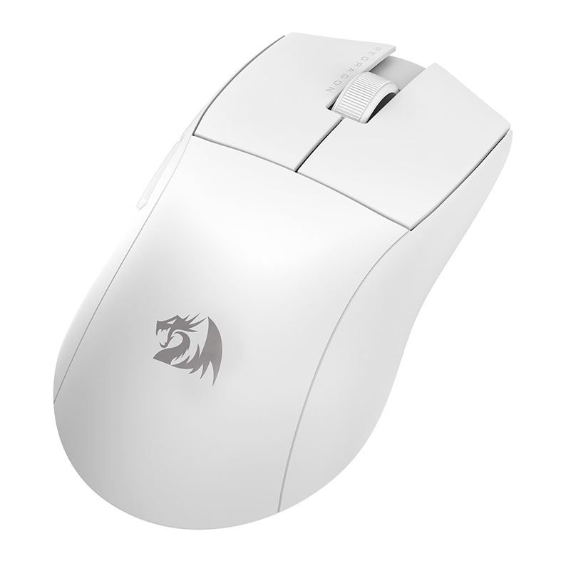 Mouse Gamer Redragon King Pro, 26000DPI, 5 Botoes, Wireless, Branco, M916W-PRO-1K