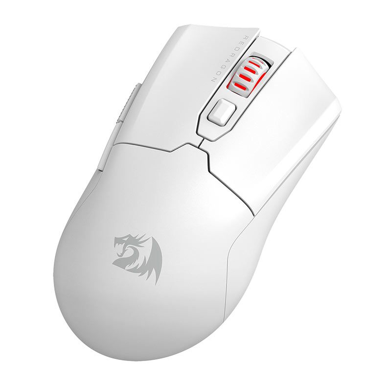 Mouse Gamer Redragon Fyzu Pro, Wireless, 26000DPI, 6 Botoes, Branco, M995W-PRO