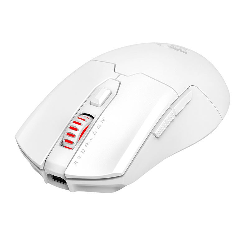 Mouse Gamer Redragon Fyzu Pro, Wireless, 26000DPI, 6 Botoes, Branco, M995W-PRO
