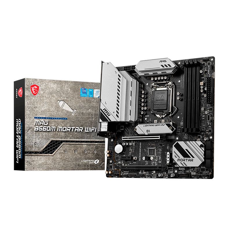 Placa Mae MSI MAG B560M MORTAR WIFI, DDR4, Socket LGA 1200, M-ATX, Chipset Intel B560, MAG-B560M-MORTAR-WIFI