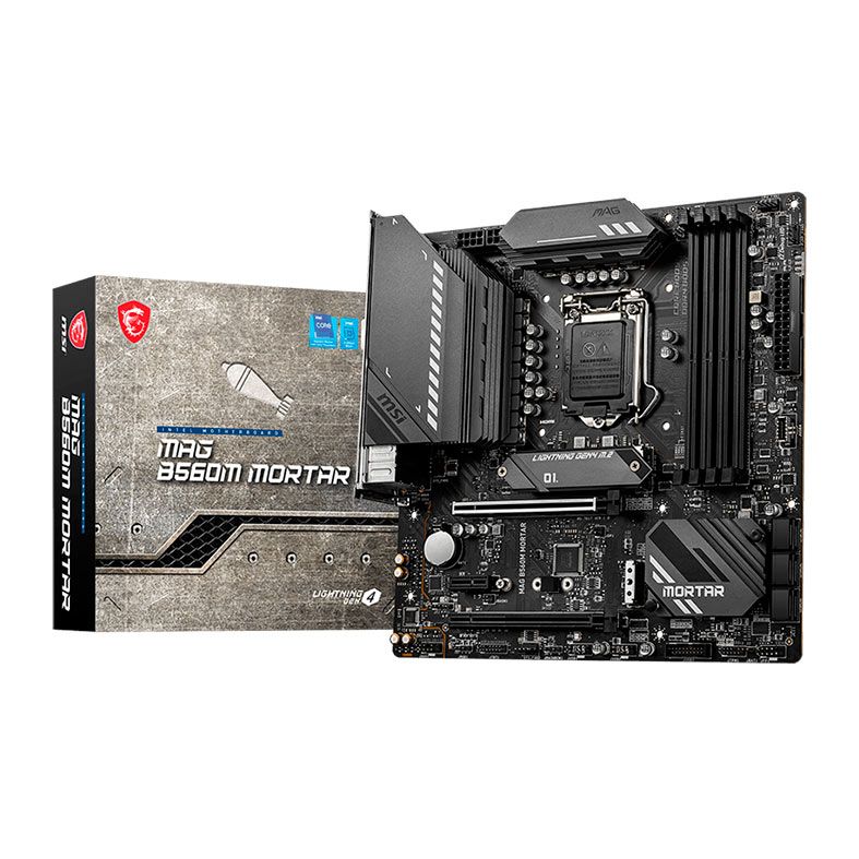 Placa Mae MSI MAG B560M MORTAR, DDR4, Socket LGA 1200, M-ATX, Chipset Intel B560, MAG-B560M-MORTAR