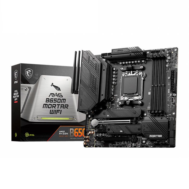 Placa Mae MSI Mag B650M Mortar Wifi, DDR5, Socket AM5, Chipset AMD B650, MAG-B650M-MORTAR-WIFI